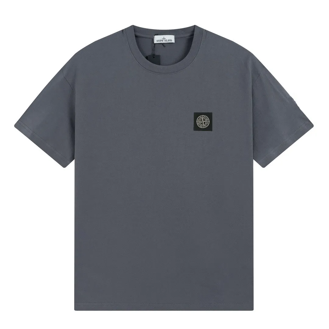 W671#P110💰 Hot new item🔥 [Stone Island Stone Island Chest Embroidered Badge Round Neck Drop Shoulder Short Sleeve T-shirt] Super versatile! A short-sleeved upper body for major celebrity internet celebrities, made of 260g combed cotton 32-count double yarn. Comfortable and breathable, customized accessories, oversize version. Dropped shoulder sleeves, very loose, same style for men and women, suitable for couples💑 Match as you like. The upper body is super beautiful. Color: Black White Apricot Gray Navy Size: M L XL XXL Ｍ Shoulder Width 47 Bust 52 Length 70 L Shoulder Width 48 Bust 54 Length 72 XL Shoulder width 59 Bust 56 Length 74 XXL Shoulder width 50 Bust 58 Length 76